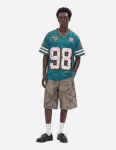 Jersey Shirts for Men Y2k Oversized Graphic Mesh Jersey <b>Tshirts</b> 90s Drop Shoulder V Neck Summer Tee - Product Image 2