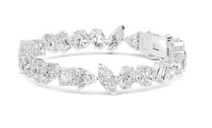 สร้อยข้อมือประดับเพชรทรงหลากหลายสีโรสโกลด์ 9K ที่สวยงามน่าทึ่ง 30.20 CTW - Product Image 4