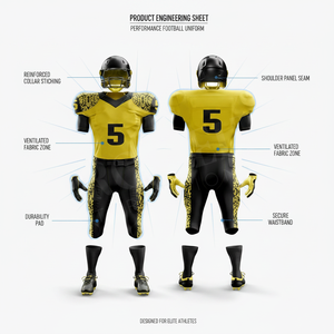 Professional Training Sportswear Custom Sublimation Team Name & Number American Football Uniforms Adult Youth Custom OEM ODM - Product Image 2
