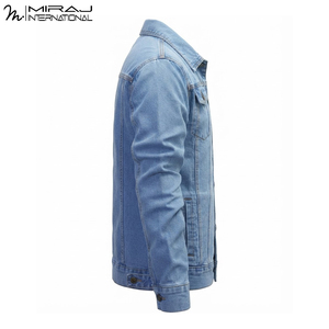 Highest Quality Denim <b>Jackets</b> Premium Quality Fully Customized Size Breathable Product Breathable Denim <b>Men's</b> Denim <b>Jackets</b> - Product Image 3