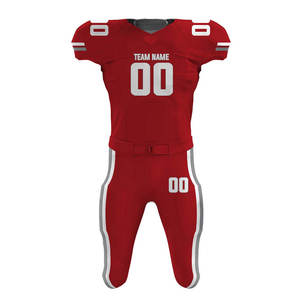 OEM Hot Selling Custom <b>Heat</b>-Transfer Printed American Football Uniform Professional Team Wear Short Sleeves Football Uniform Set - Product Image 1