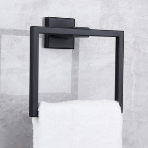Metal Modern Square Bath and Hand <b>Towel</b> Bar Rack <b>Stand</b> with Abstract Pattern <b>for</b> <b>Bathroom</b> Kitchen Vanity Countertop Decoration - Product Image 2