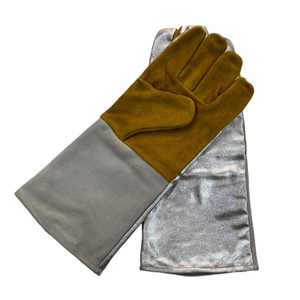 Gants de sauvetage en cuir à manchette courte pour pompiers, gants de protection en cuir pour la lutte contre les incendies, service OEM - Product Image 6