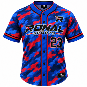 Maillot de baseball personnalisé à boutons pour hommes et femmes, style hip-hop, pour uniformes de cheerleading, 100 % polyester, haute qualité - Product Image 1