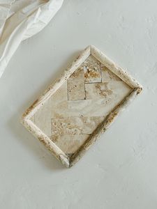 Handmade Natural Travertine Marble <b>Tray</b> For Serving Food <b>Snacks</b> Drinks With Strong Durable Stone And Elegant Home Style Design - Product Image 6