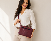 Tas Clutch Kulit Asli Berkualitas Tinggi Tahan Lama Buatan Tangan Wanita Klasik Resleting Poliester Ukuran Dapat Disesuaikan untuk Penggunaan Acara Kantor