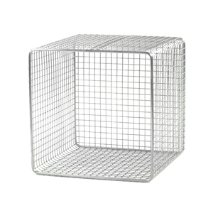 Cesto in filo di acciaio inox con rivestimento in plastica | 18 x 18 x 18 cm - Product Image 1