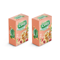 Free Samples Peach Instant Tea Water Soluble Instant Black Tea Powder Food Beverage Peach Iced Tea Box Packaging
