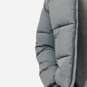 Chaquetas y abrigos acolchados de manga larga para hombre a precio económico con cierre de cremallera completa y relleno de poliéster cosido a máquina. - Product Image 3