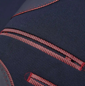 Traje de Negocios de Tres Piezas Azul Oscuro para Hombre, Estilo Británico, Cuello de Solapa, Antiarrugas, Mezcla de Lana, Ropa Formal - Product Image 6