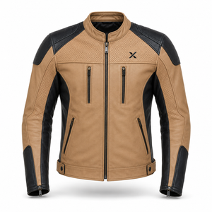 Blouson de moto en cuir d'été |   Imprimé respirant |   Noir Tan Bleu Glacé Rouge |   Fabricant OEM ODM |   Vêtements de course | - Product Image 1