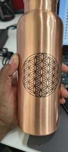 Top Selling Eco-Friendly Classic <b>Design</b> Copper Water Bottle 750ml Capacity Yoga Special Indian Manufactured <b>by</b> Radhe Enterprises - Product Image 5
