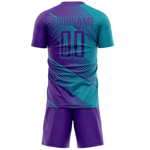 Tenues de football personnalisées sublimées, ensemble complet pour jeunes et adultes, maillot d'équipe respirant et à séchage rapide, ensembles d'entraînement de football - Product Image 3