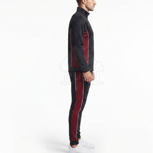 Top Trend <b>Men</b> Solid Tracksuit Sportswear Athletic Training Outfit Full Zip Jacket Matching Track Pants Custom Sportswear Bulk - Product Image 4