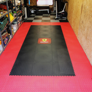 PVC Garage Floor Tiles 6mm Thick Interlocking Click Lock System Heavy Duty Warehouse Workshop <b>Mat</b> with Graphic Design - Product Image 3