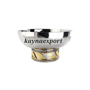 Fancy Decorative Stainless Steel Corporate Gifting <b>Metal</b> <b>bowl</b> With Black Branch Gold Pine - Product Image 6