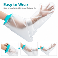 FIRSTAR Housse de protection imperméable pour plâtre, à manches longues, pour adultes - Protection pour les plaies sous la douche et le bain