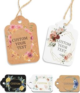 Etiquetas Rectangulares Personalizadas de Papel Kraft para Ropa, Acabado Mate Ecológico, Impresión UV, Etiquetas Colgantes para Prendas - Product Image 5