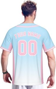 Maillot de baseball personnalisé pour homme, manches courtes, respirant, en polyester, impression par sublimation, uniforme d'équipe avec motif flamme, coupe classique - Product Image 3