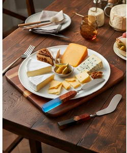 Ensemble de couteaux en acier inoxydable avec manche en résine multicolore, couverts modernes et durables pour la salle à manger, la cuisine et les restaurants - Product Image 5