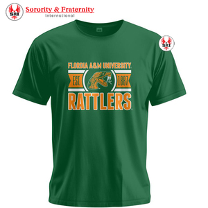 Camiseta Personalizada de Algodón Azul Rey con Bordado de Letras Griegas para Hombre, Estilo Casual, para Hermandades FAMU HBCU - Product Image 6