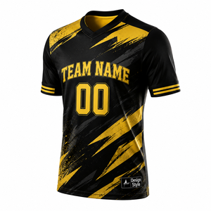 Maillot de football personnalisé pour adulte, sublimation, nom et numéro du club, respirant, manches courtes - Product Image 1