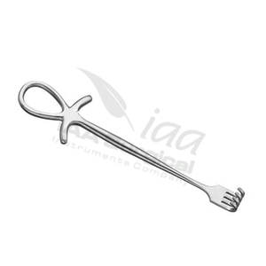 Écarteur chirurgical manuel 195 mm (7,34 po) à 4 branches, mâchoires émoussées, profondeur 9,30 mm, largeur mâchoires 16,30 mm, usage hospitalier - Product Image 4