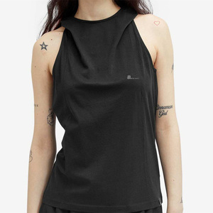 Camiseta sin Mangas Casual para Mujer, Tejido de Punto Sólido de Spandex/Algodón, 220g, Secado Rápido, Transpirable, Ecológica - Product Image 1