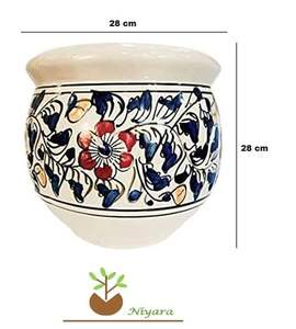 Maceta de cerámica hecha a mano para plantas de interior y exterior. Maceta de cerámica premium con elegante diseño artesanal para decoración del hogar. - Product Image 1