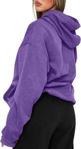 Sudadera Clásica de Invierno para Mujer, Tejida, con Capucha, Forro Polar Suave, Ligera, Cómoda, Ajuste Flexible, Diseño de Capucha Lisa, Estilo Urbano - Product Image 6