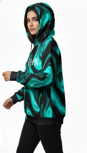 Sweat à capuche unisexe oversize moderne pour l'hiver avec imprimé brodé pour les collections streetwear décontractées - Product Image 5