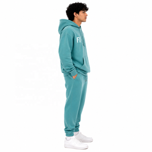Sweat-shirt à capuche épais et oversize en molleton 100% coton, style streetwear décontracté et respirant, ensemble survêtement et jogging, OEM en gros - Product Image 2