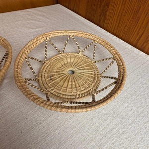 Ensemble de paniers de rangement en rotin naturel tissé à la main, design moderne écologique, multi-usages, décoration murale/de table, forme ovale - Product Image 2