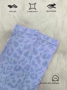 Seamless High-Rise Leopard Yoga Pants for Women | Lightweight Polyester Spandex Gym <b>Tights</b> | Trendy Squat-Proof Leggings - Product Image 6