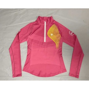 <b>Women</b> Fitness Sports Long Sleeve <b>Top</b> Quick Dry Gym Yoga Shirt Quarter <b>Zip</b> Slim Fit Running Workout Activewear Front - Product Image 2
