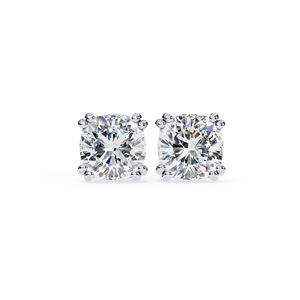 REYES Exquisite 925 Sterling <b>Silver</b> Cushion Cut 2Ct VVS Moissanite <b>Earrings</b> Certificate 14K White Gold Rhodium Plated Jewelry - Product Image 6