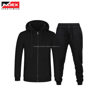 Survêtements de jogging unisexe en coton épais en molleton pour hommes survêtements décontractés avec logo personnalisé avec capuche ensemble sweat à capuche uni et joggers pour hommes - Product Image 3
