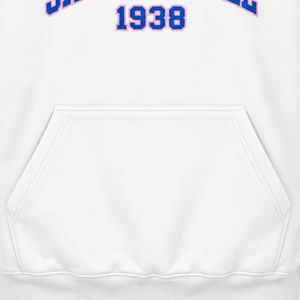Sudadera con Capucha Blanca Bordada con el Logotipo de Jack and Jill 1938, Manga Larga, Capucha con Cordón, Bolsillo Canguro, Unisex, para Uso Diario - Product Image 3