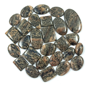 Top Quality Natural Honey Dendrite Agate Hand Polished Mix Wholesale Cabochon Loose Gemstone For Silver Brass Jewelry Making - Product Image 5