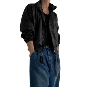 เสื้อแจ็คเก็ตกันลมผู้ชายเสื้อกันลมมีซิปกระเป๋าซิปรูดแบบสั้นสำหรับฤดูหนาว - Product Image 4