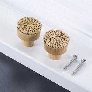 Meilleur choix de poignée de porte, poignée de commode, bouton en rotin tressé, accessoires pour l'ameublement - Product Image 5