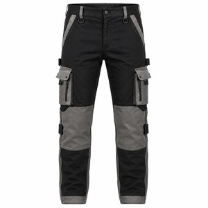 RICSA INTERNATIONAL Men's High Visibility Reflective CE Certified Polyester Safety <b>Cargo</b> <b>Work</b> <b>Pants</b> Heat Transfer Printed Needle - Product Image 1
