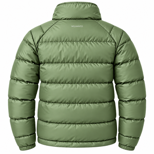 Veste matelassée pour homme avec logo personnalisé |   Doudoune matelassée légère à col montant |   Veste isolante coupe-vent pour l'hiver - Product Image 3