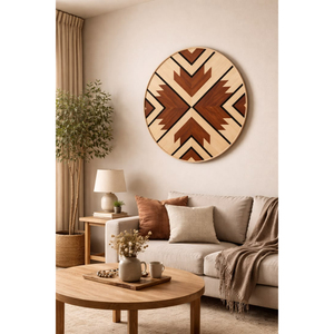 Modern Geometric Wood Wall Art Handcrafted Wood Mosaic Sculpture Hanging Eco-friendly for Luxury Living Room Office Decor Low - Product Image 6