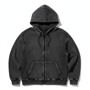 เสื้อฮู้ดดี้ผู้ชายไซส์ใหญ่ พิมพ์ลายดิจิทัล ผ้าฟลีซวินเทจทรงปกติ ระบายอากาศได้ดี เป็นมิตรกับสิ่งแวดล้อม เหมาะสำหรับฤดูหนาว รุ่น High Street Fade - Product Image 1