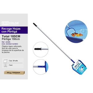 Rastrello per foglie Criscolor 185 cm con manico lungo in plastica per la pulizia della piscina - Product Image 1