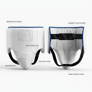 Professional White Plain Color Groin Guard Protective Gear for Martial Arts Boxing MMA Taekwondo Karate Muay Thai Training Pads - Product Image 2