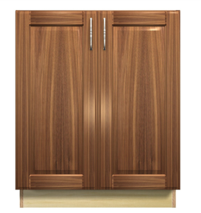Armoire de cuisine modulaire RTA à double porte avec base en bois grain chêne B24 - Product Image 4