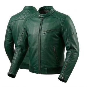 Chaqueta de cuero suave para hombre, chaquetas para motociclistas, equipo de motociclista, abrigo protector de lujo y moda, Europa - Product Image 2