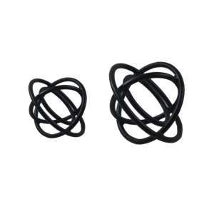 Sculpture en chaîne de maillons métalliques, décoration de table moderne, peinte en noir, idéale pour la décoration intérieure et les ornements, prix de gros. - Product Image 2